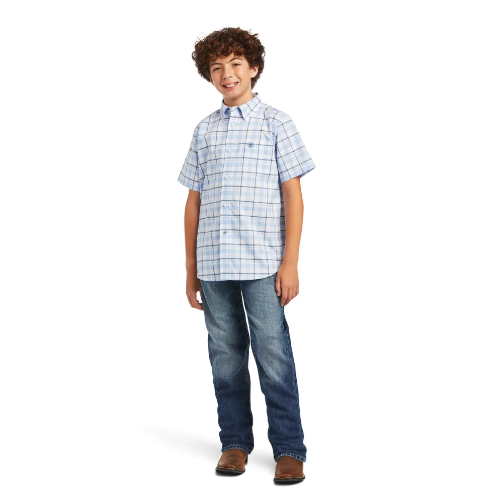 Ariat Boys Pro Series Finnick Stretch SS Shirt - Image 3