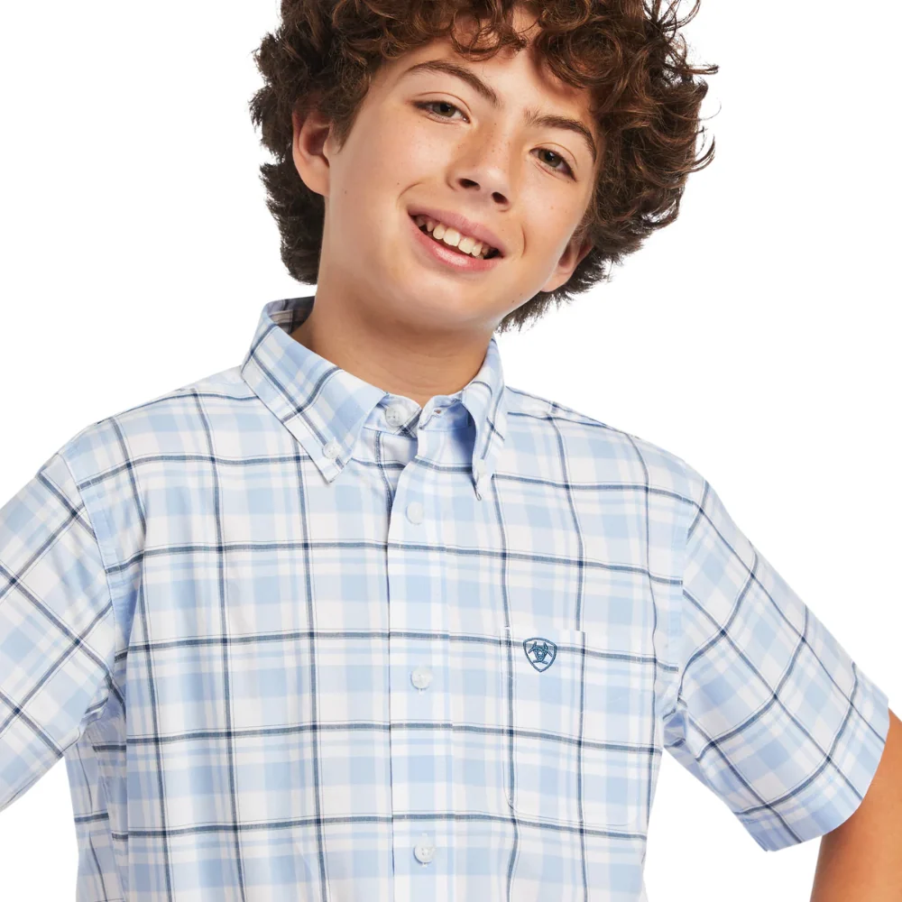 Ariat Boys Pro Series Finnick Stretch SS Shirt - Image 4