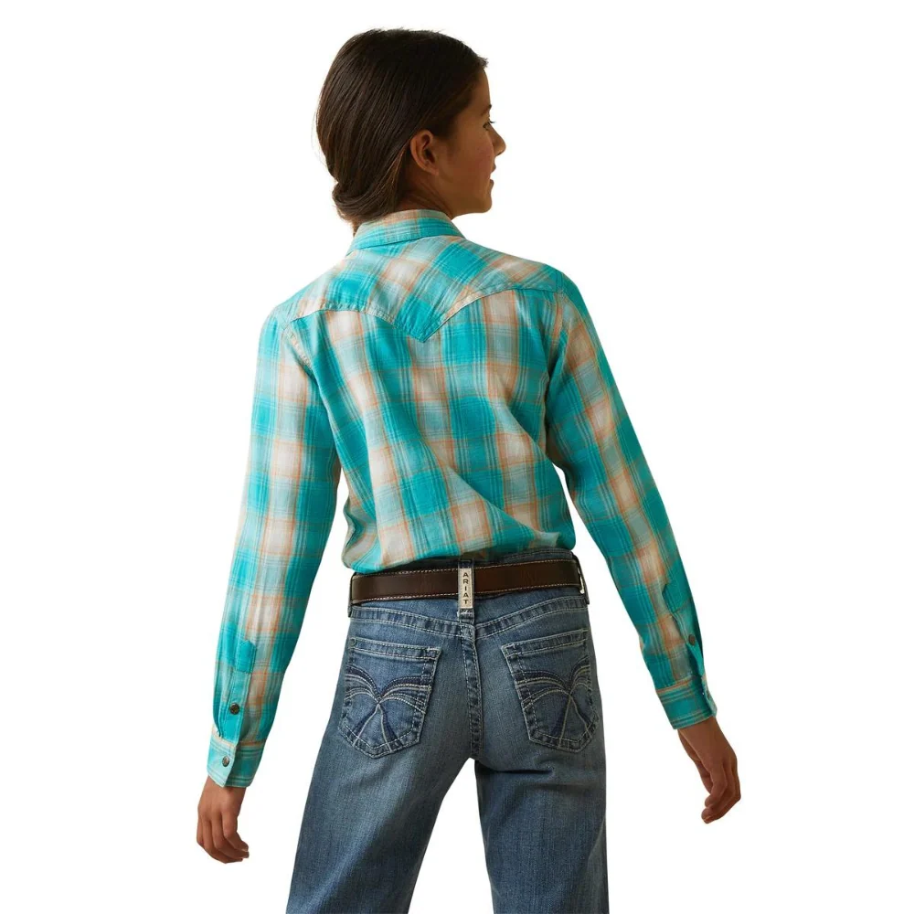 Ariat Girls Ojai Snap Front LS Shirt - Image 2