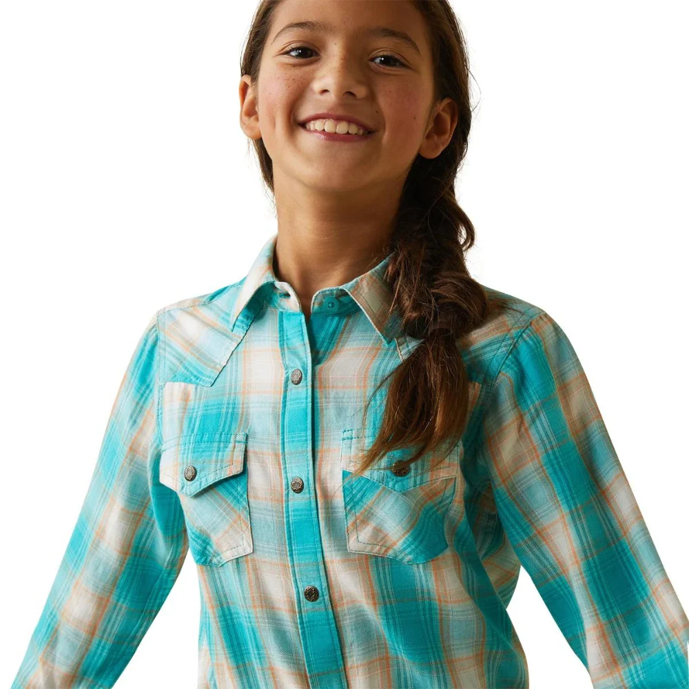 Ariat Girls Ojai Snap Front LS Shirt - Image 4