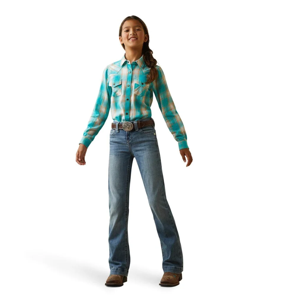 Ariat Girls Ojai Snap Front LS Shirt - Image 5