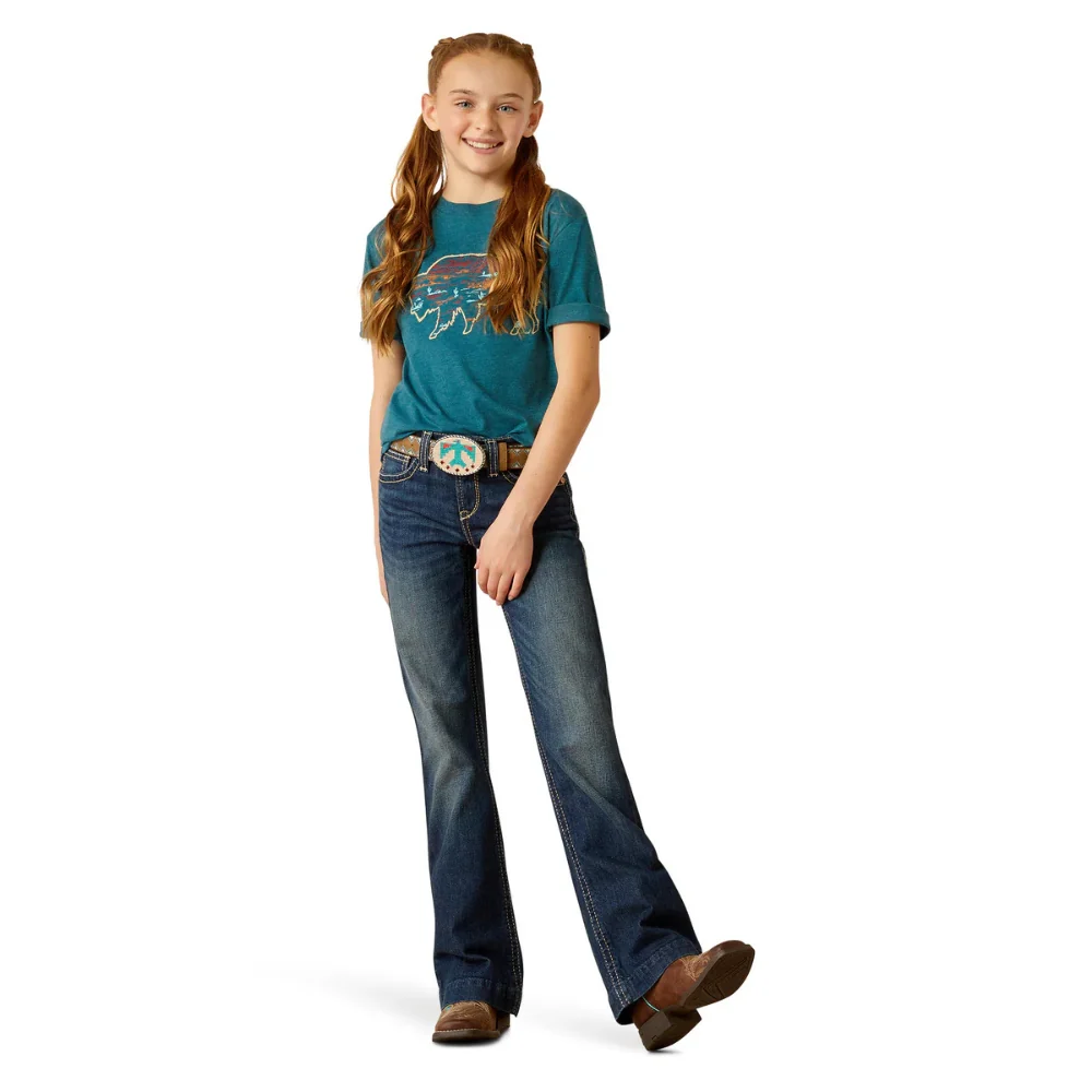 Ariat Girls Olivia Mid Rise Trouser Jean - Image 4