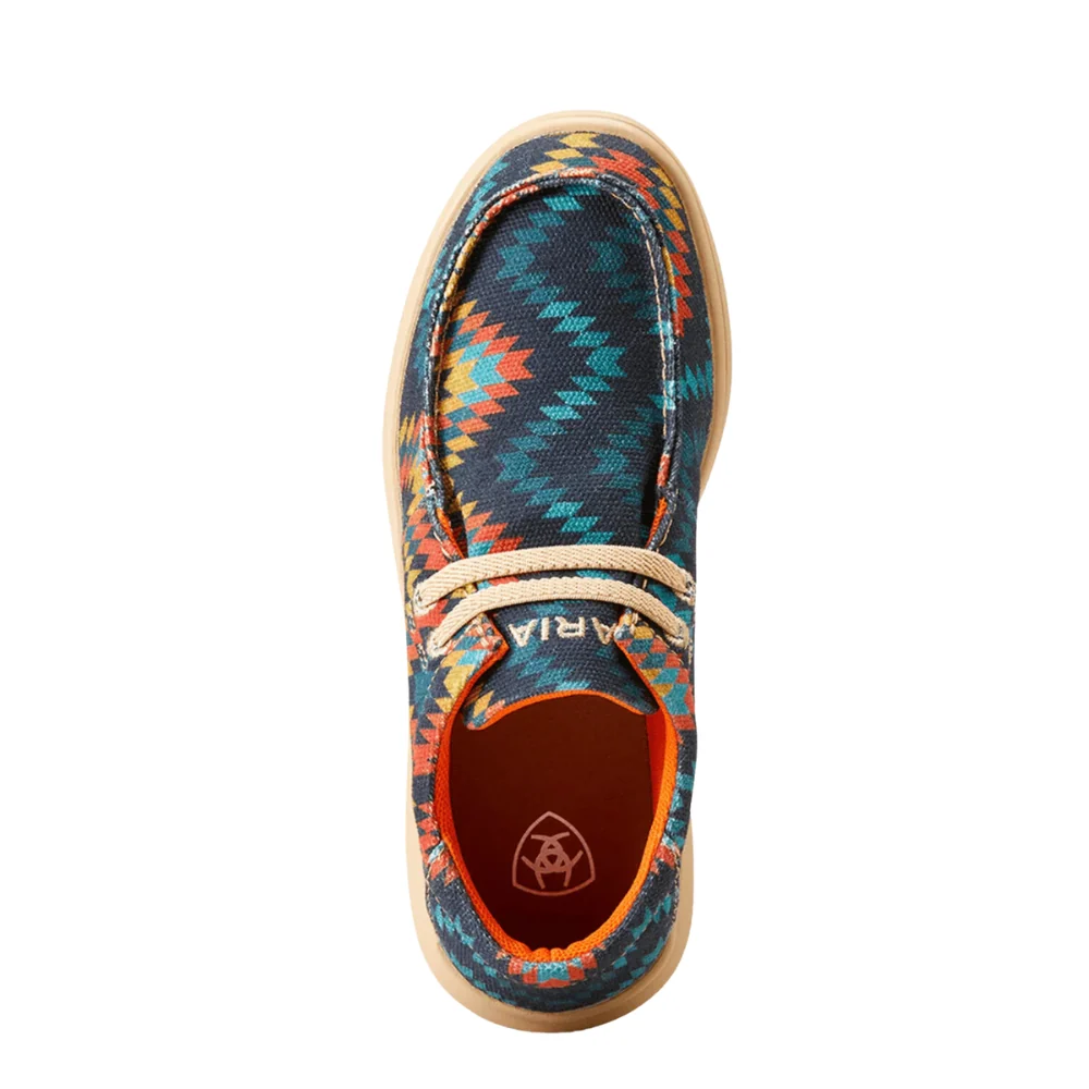 Ariat Kids Blue Aztec Lace Up Hilo - Image 3