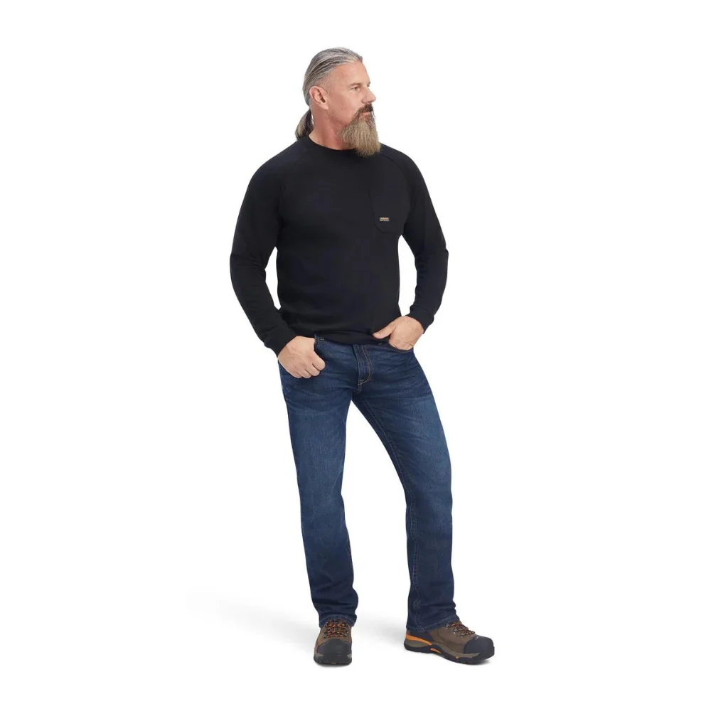 Ariat Mens REBAR Cotton Strong LS Tee - Image 3