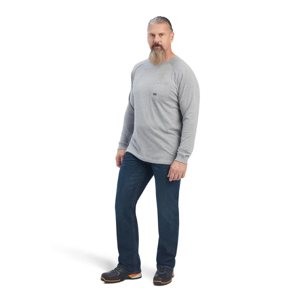 Ariat Mens REBAR Cotton Strong LS Tee - Image 3