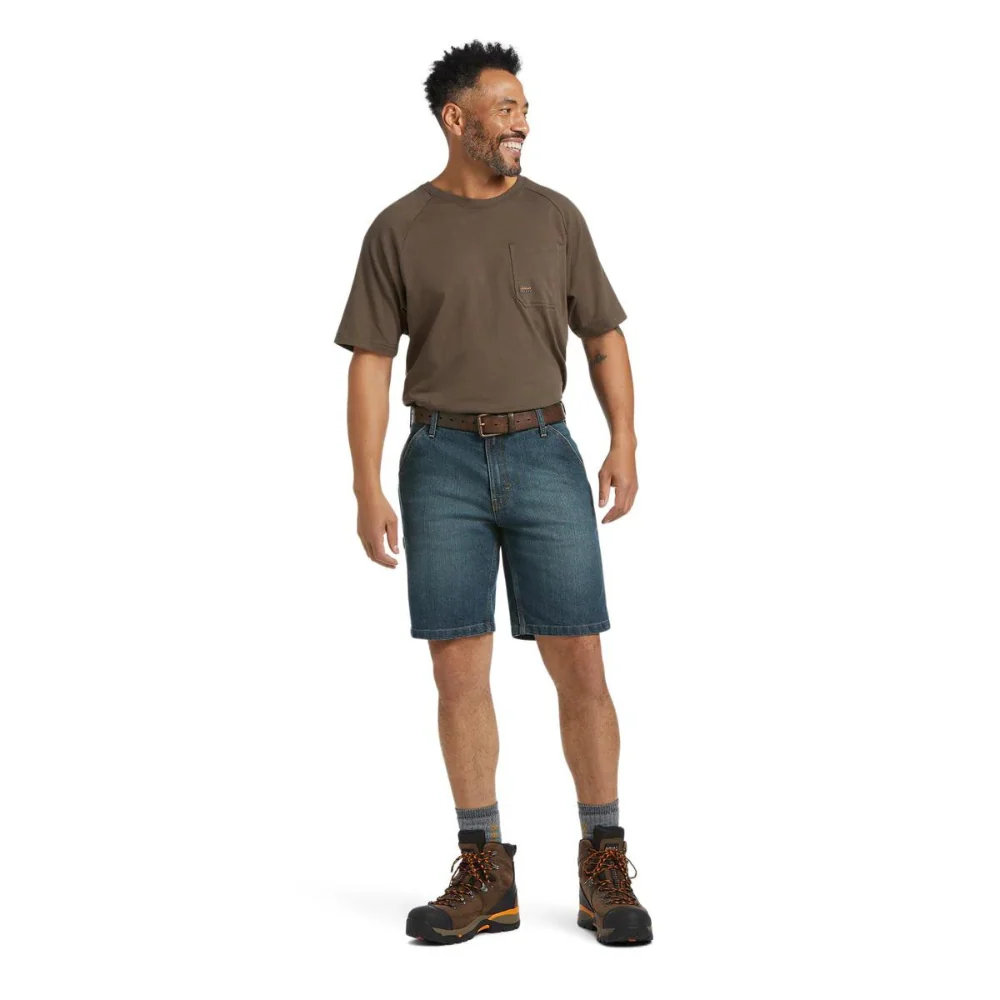 Ariat Mens REBAR Dura Stretch Denim Shorts - Image 3