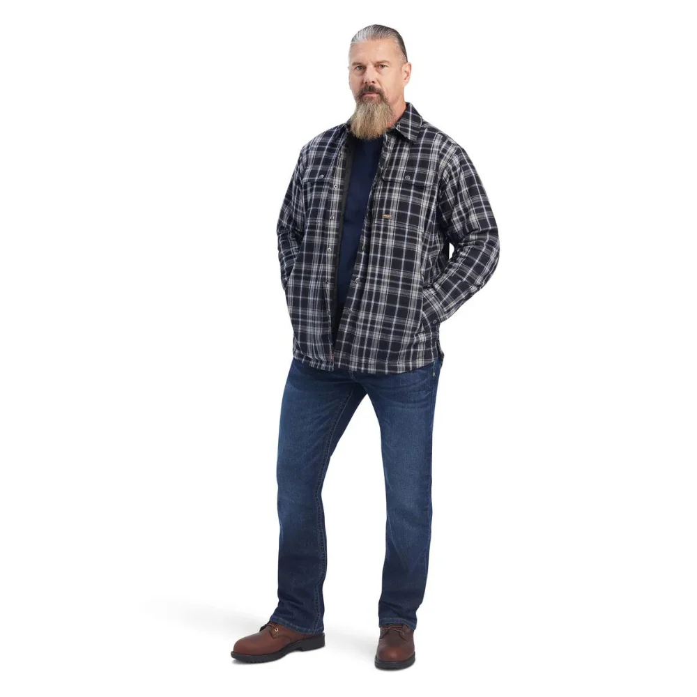 Ariat Mens Rebar Durastretch Flannel Jacket - Image 4