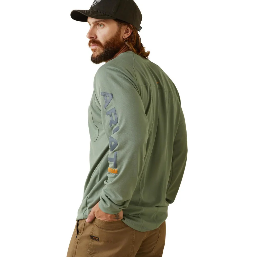 Ariat Mens Rebar Heat Fighter LS Tee - Image 2