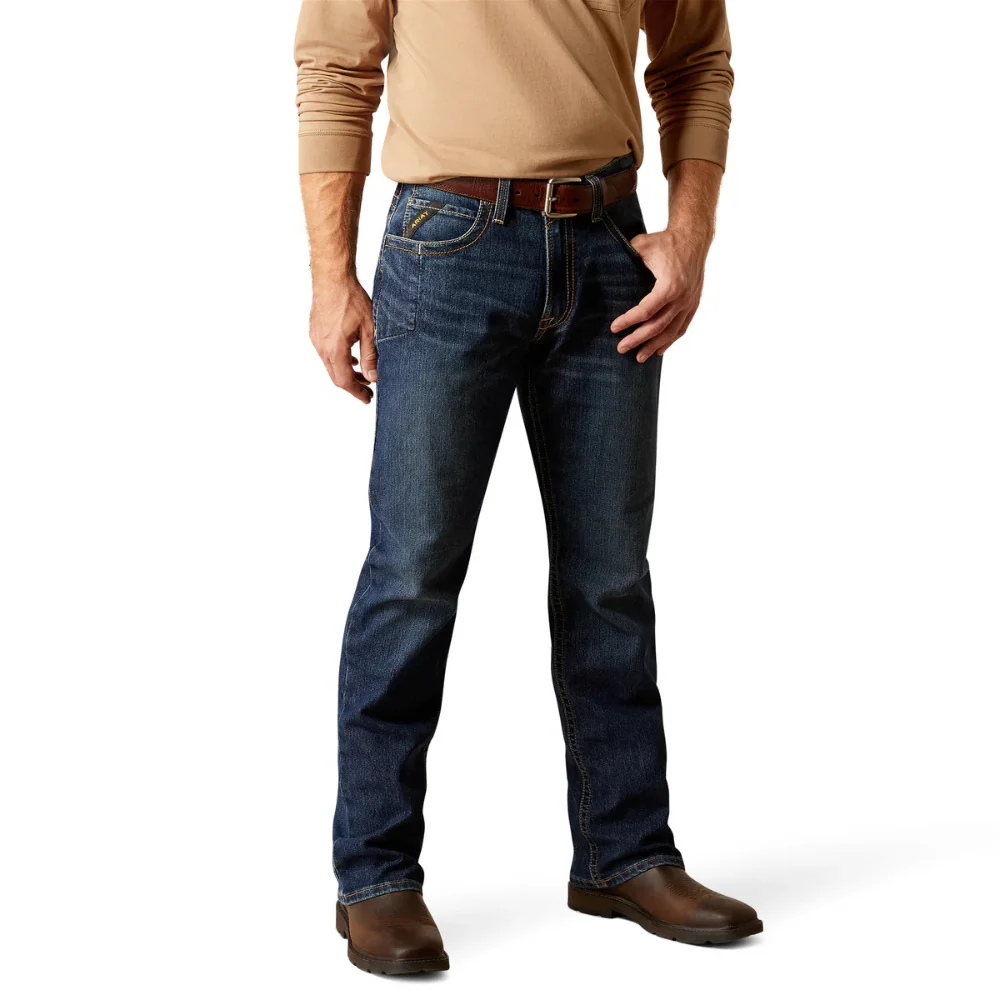 Ariat Mens REBAR M4 Relaxed Boot Cut Jeans