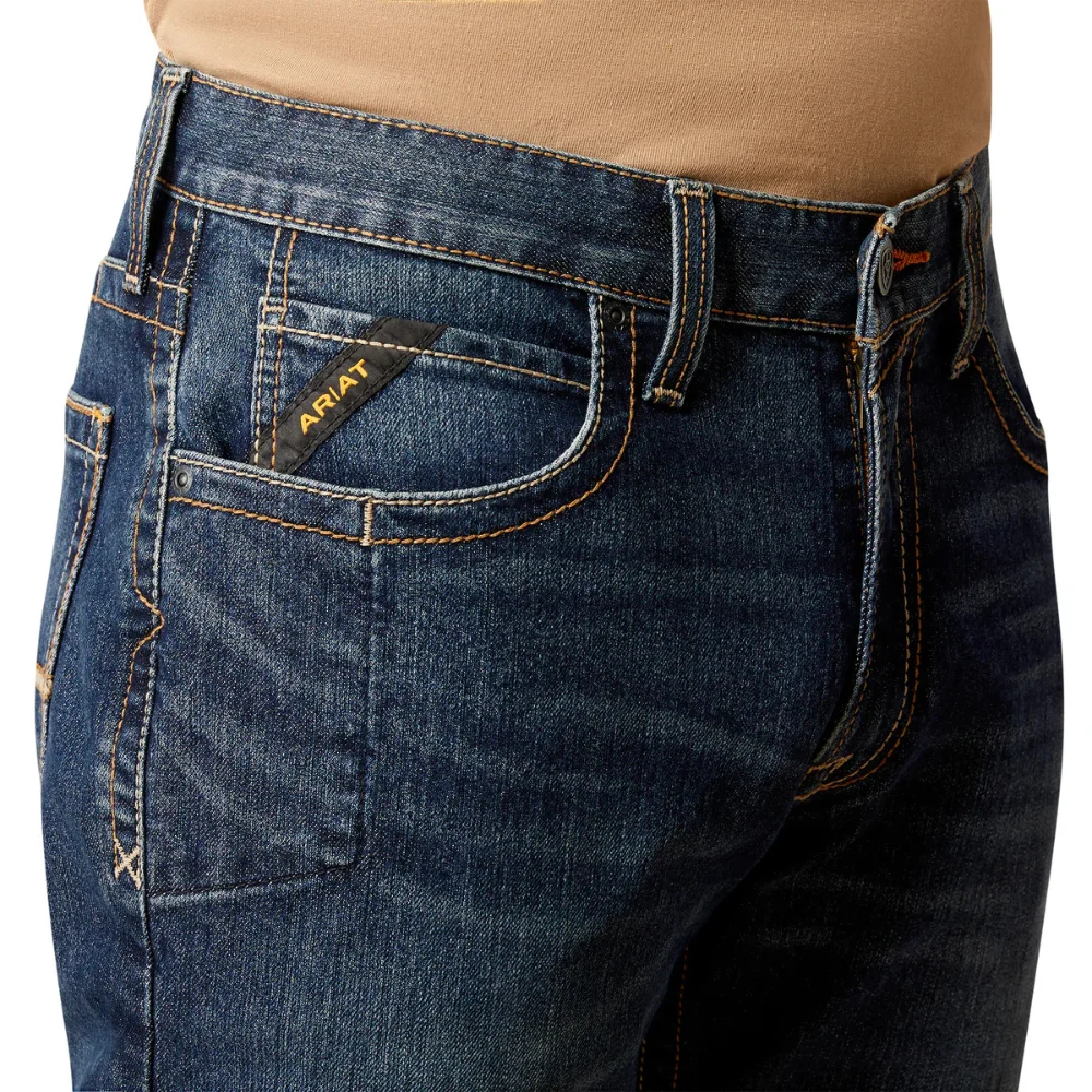 Ariat Mens REBAR M4 Relaxed Boot Cut Jeans - Image 3