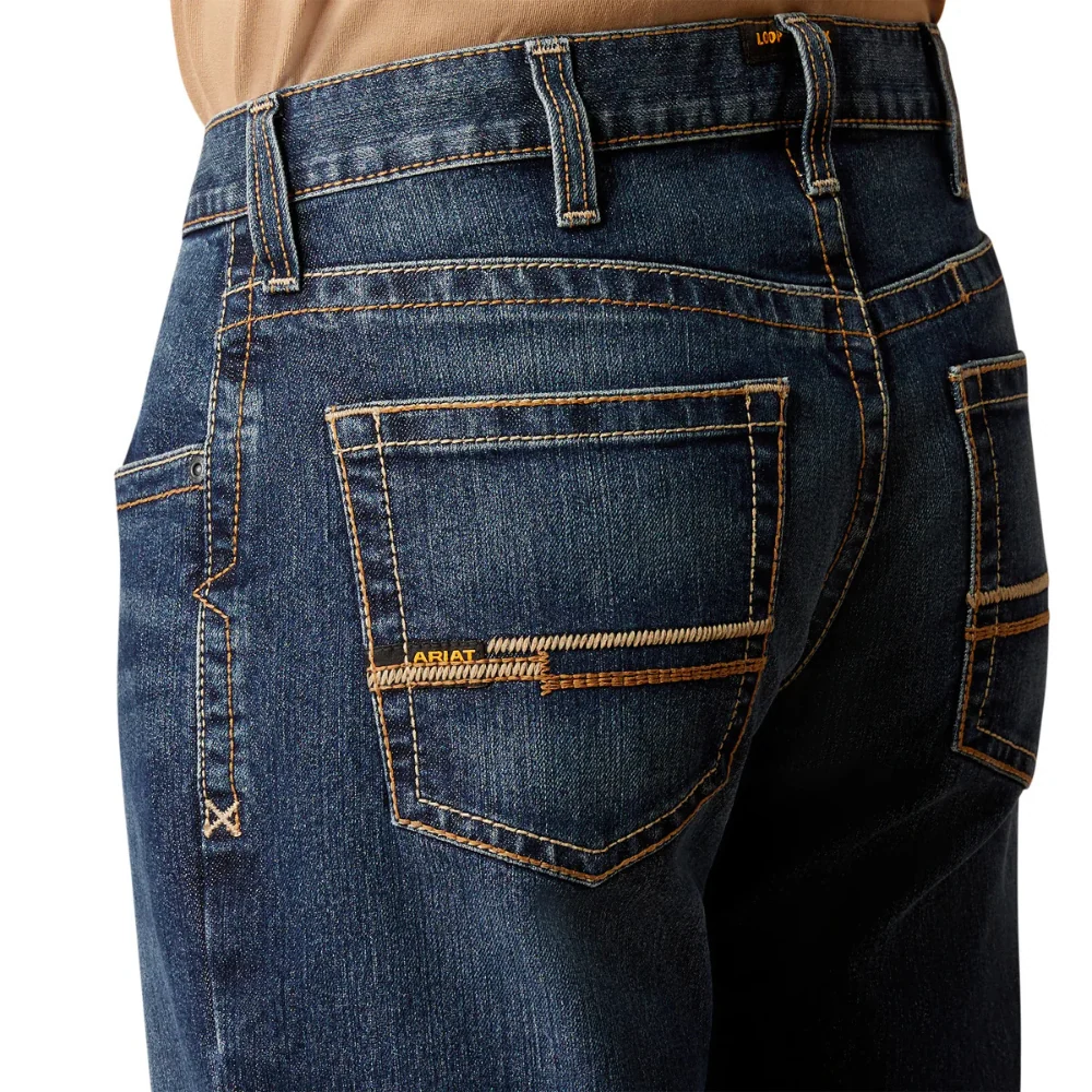 Ariat Mens REBAR M4 Relaxed Boot Cut Jeans - Image 5