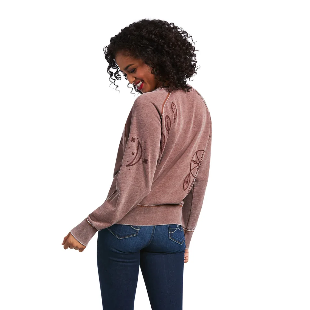 Ariat Womens American Stories Crew Neck LS Tee - Image 2