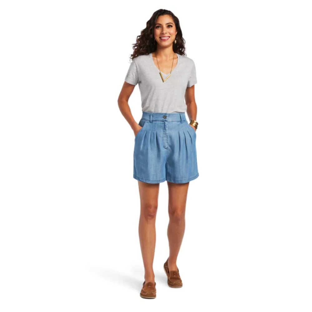 Ariat Womens Blue Note Denim Shorts - Image 3