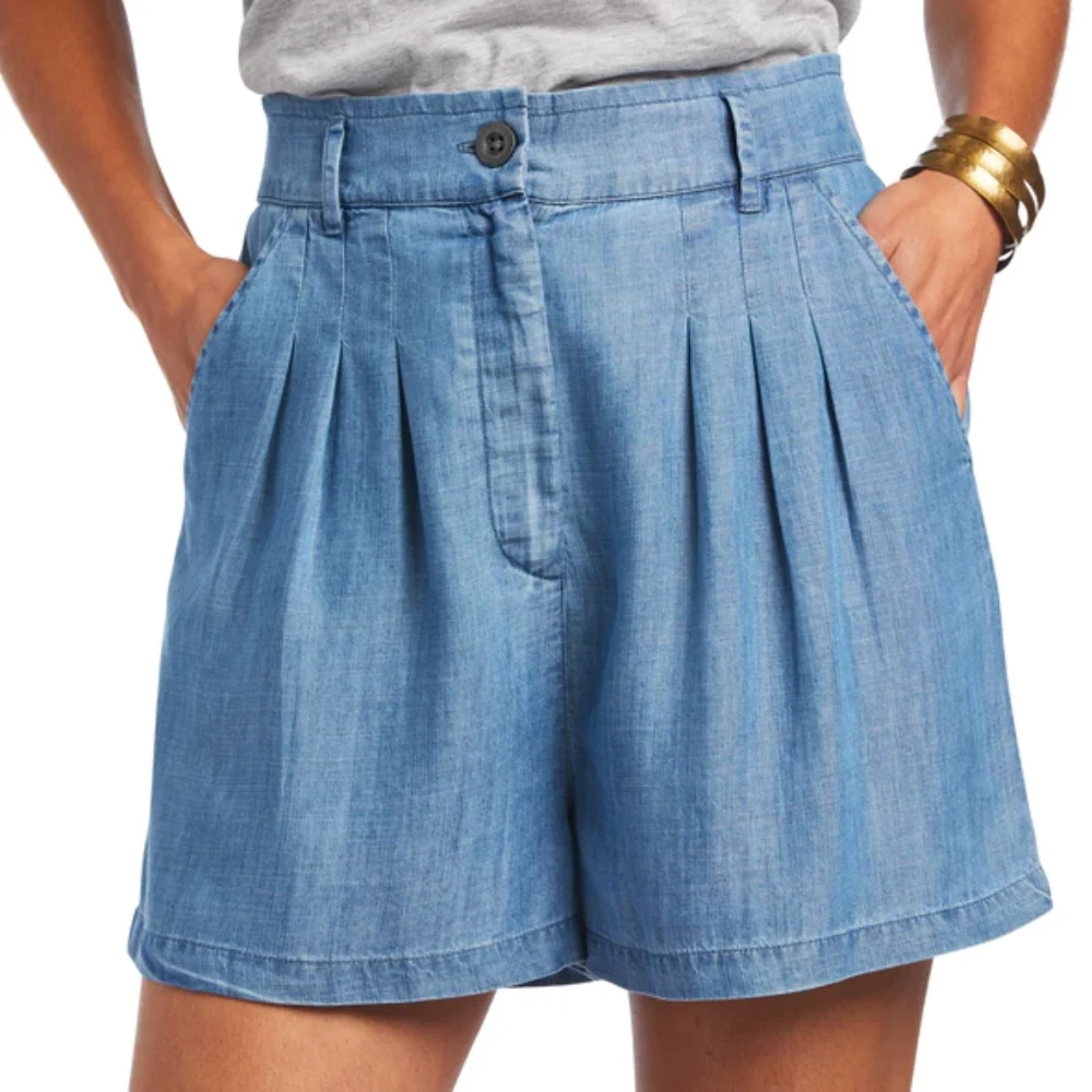 Ariat Womens Blue Note Denim Shorts - Image 4