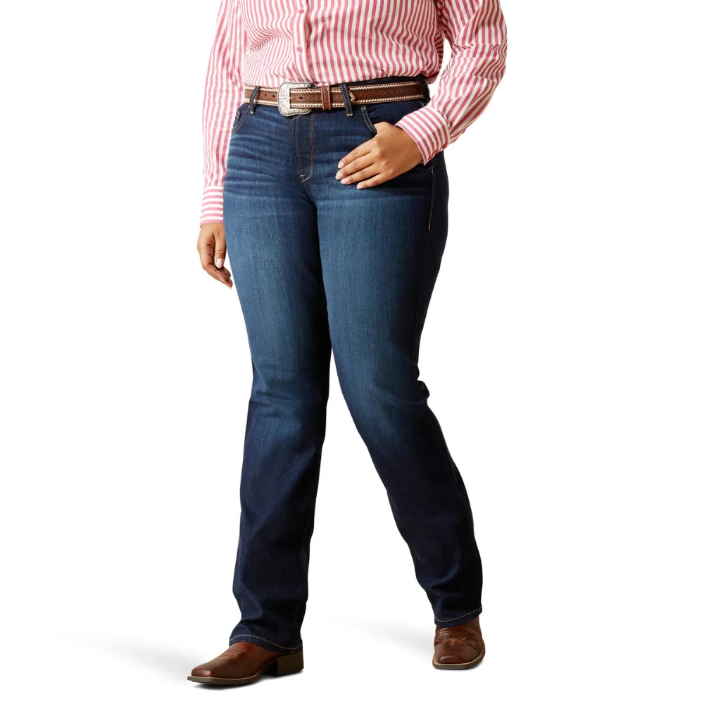 Ariat Womens Mid Rise Straight Leg Romana Jeans - Image 2
