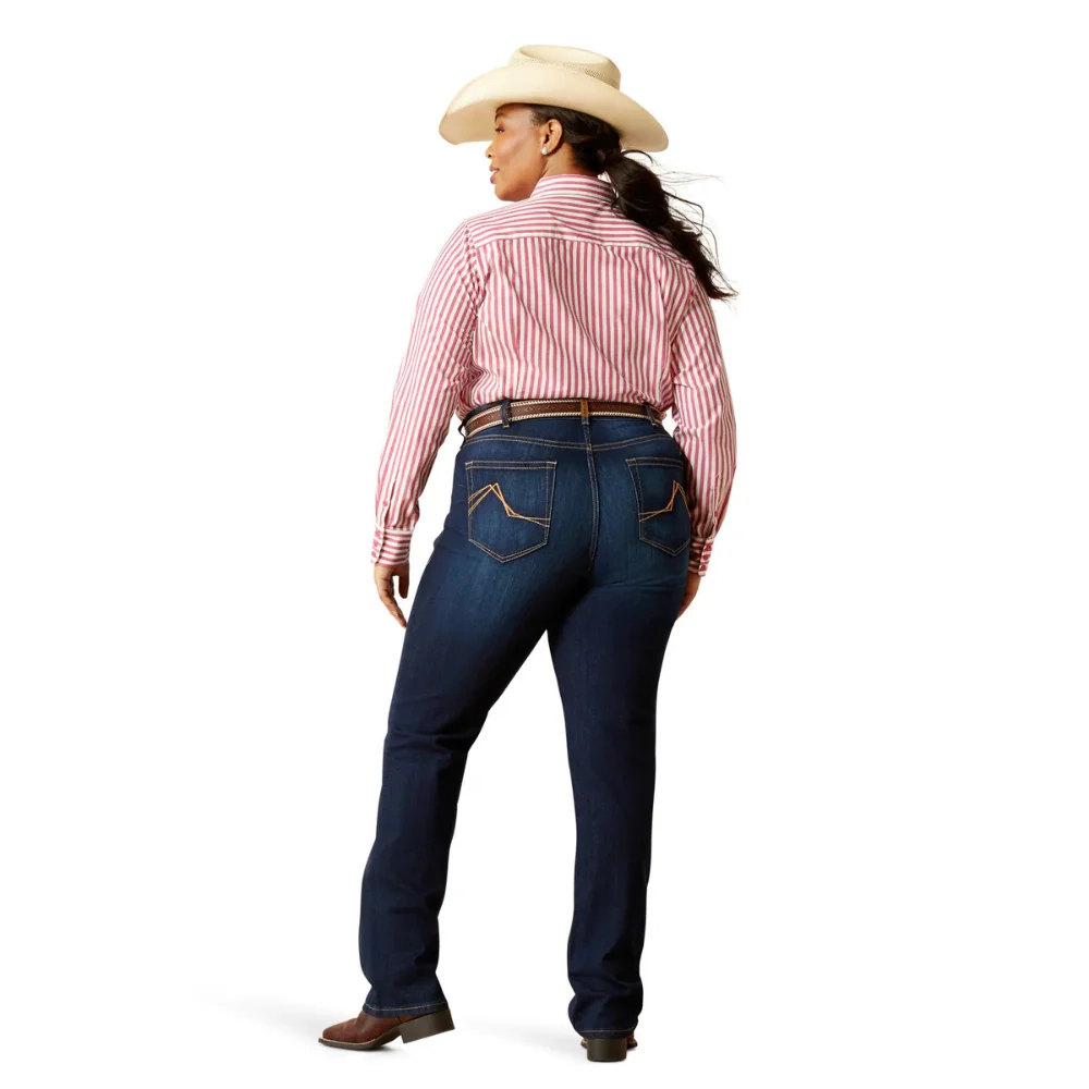 Ariat Womens Mid Rise Straight Leg Romana Jeans - Image 4