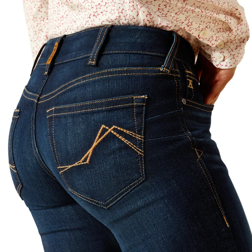 Ariat Womens Mid Rise Straight Leg Romana Jeans - Image 9