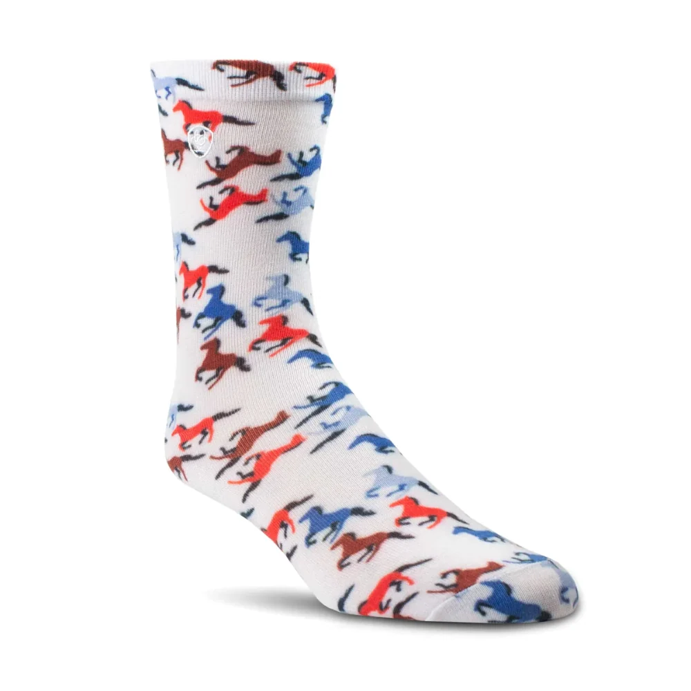 Ariat Womens Novelty Crew Socks 3pk - Image 3