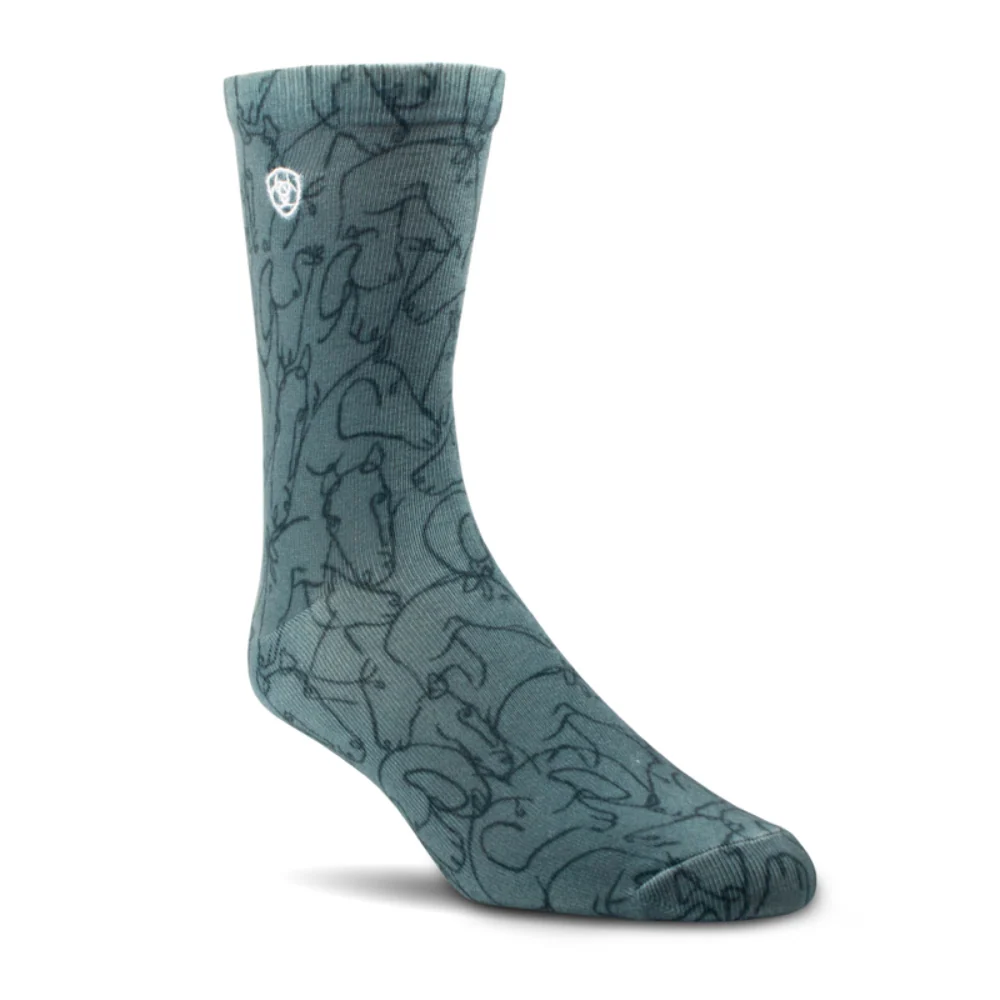 Ariat Womens Novelty Crew Socks 3pk - Image 4