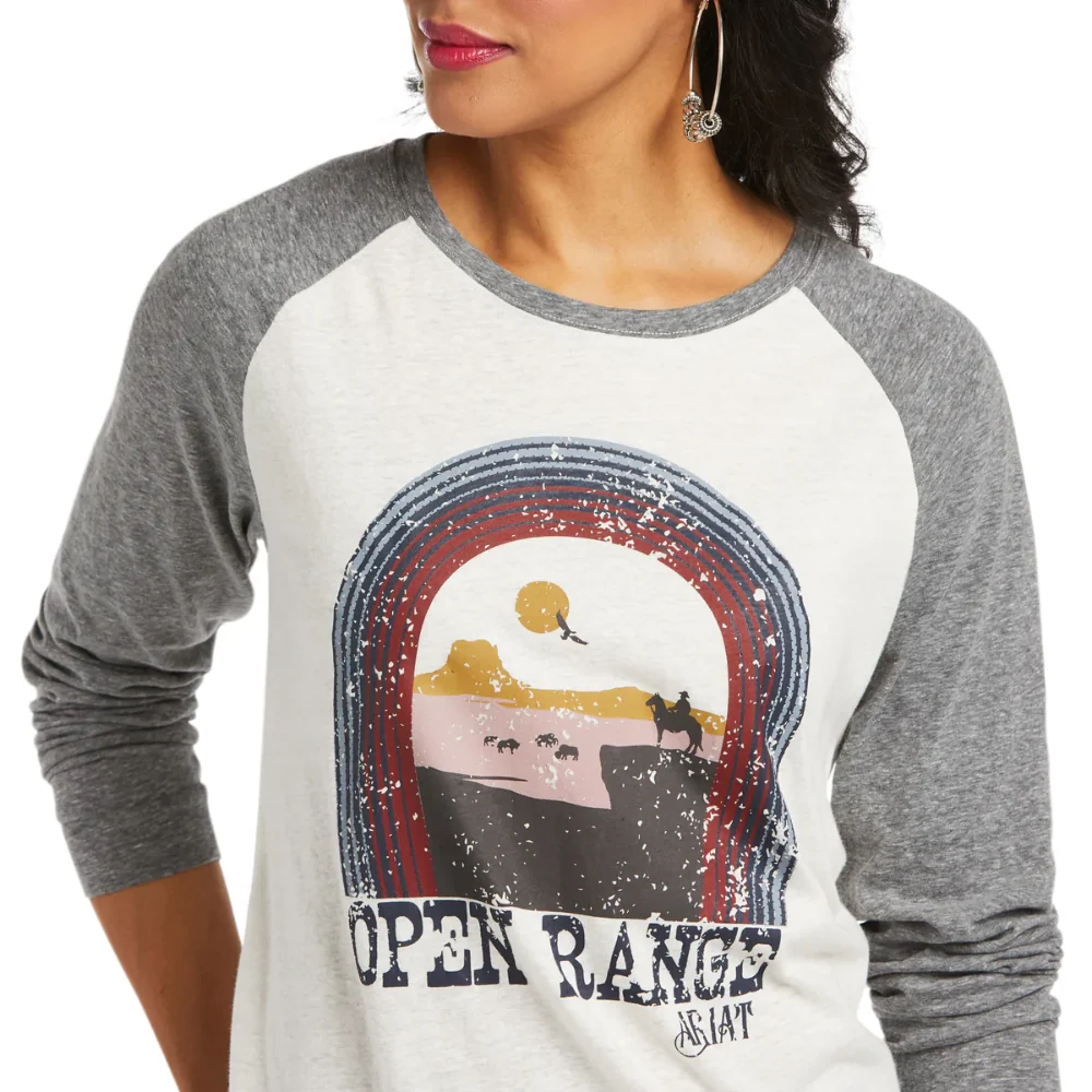 Ariat Womens Open Range LS Tee - Image 3