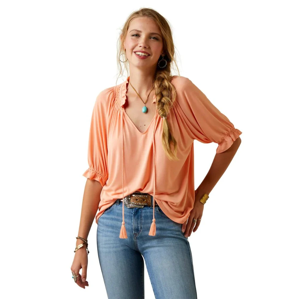 Ariat Womens Petunia 3/4 Sleeve Top