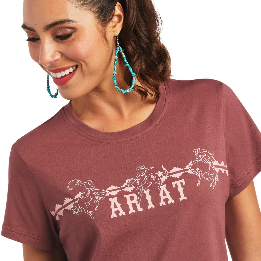 Ariat Womens REAL Bucking Bronc SS Tee - Image 3