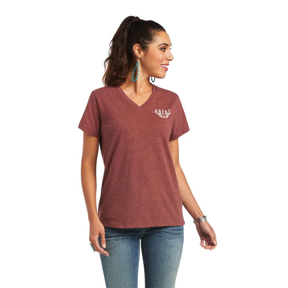 Ariat Womens REAL Longhorn SS Tee - Image 2
