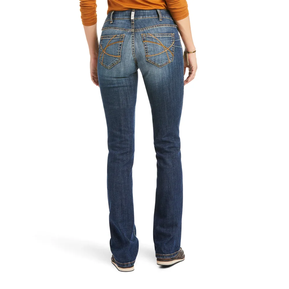 Ariat Womens REAL Luciana Mid Rise Straight Leg Jean - Image 2