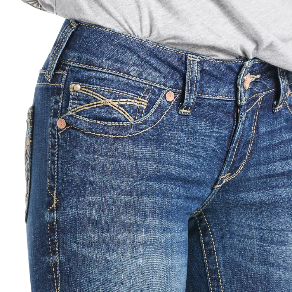 Ariat Womens REAL Mid Rise Arrow Fit Virginia Jean - Image 6