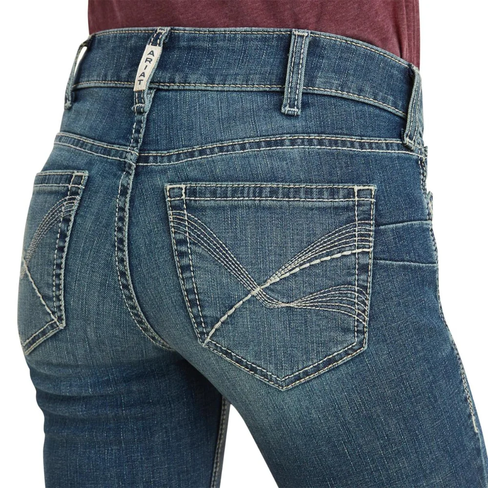 Ariat Womens REAL Mid Rise Michela Straight Leg Jean - Image 3