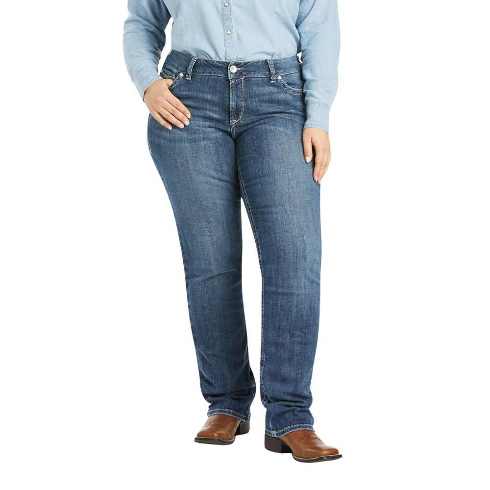 Ariat Womens REAL Mid Rise Straight Leg Arrow Fit Gianna Jean - Image 2