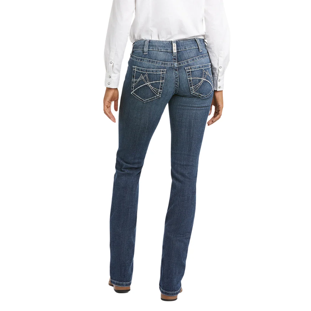Ariat Womens REAL Mid Rise Straight Leg Arrow Fit Gianna Jean - Image 3