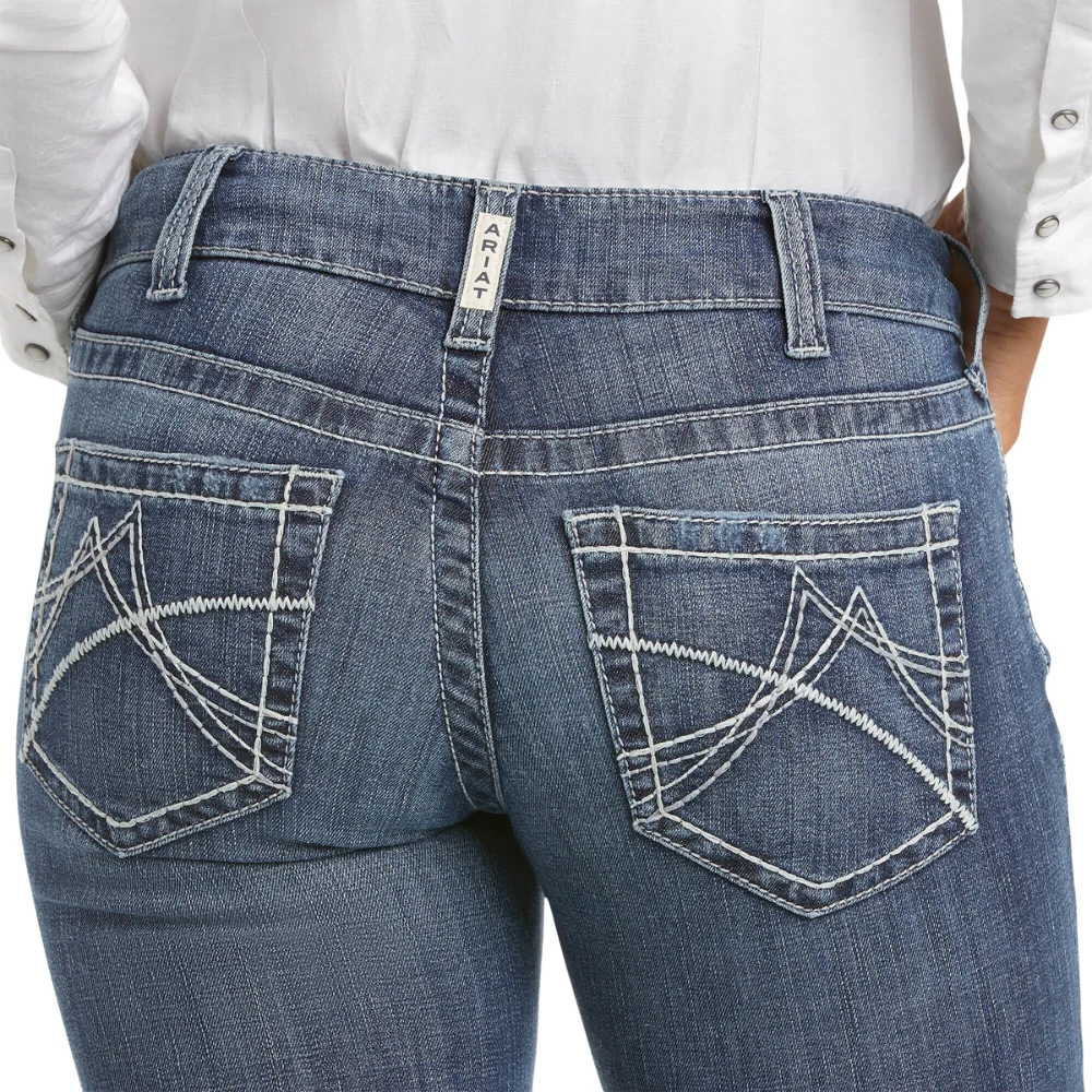 Ariat Womens REAL Mid Rise Straight Leg Arrow Fit Gianna Jean - Image 5