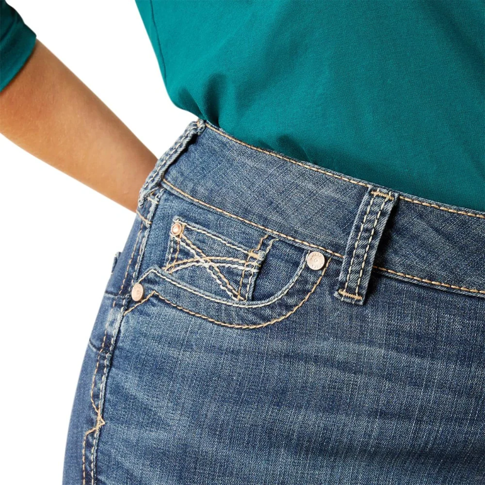 Ariat Womens REAL Mid Rise Straight Leg Everlee Jeans - Image 5