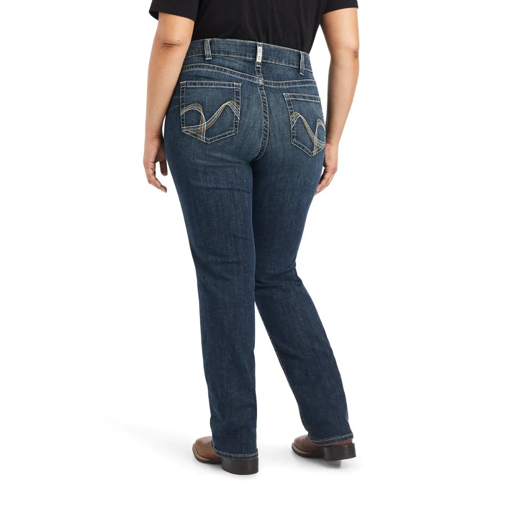 Ariat Womens REAL Mid Rise Straight Leg Freesia Jean - Image 4