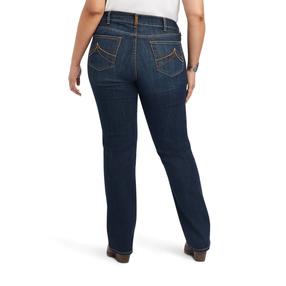 Ariat Womens REAL Mid Rise Straight Leg Octavia Jeans - Image 5