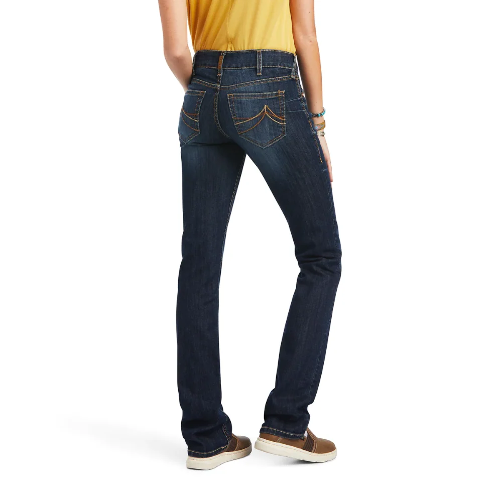 Ariat Womens REAL Mid Rise Straight Leg Octavia Jeans - Image 6