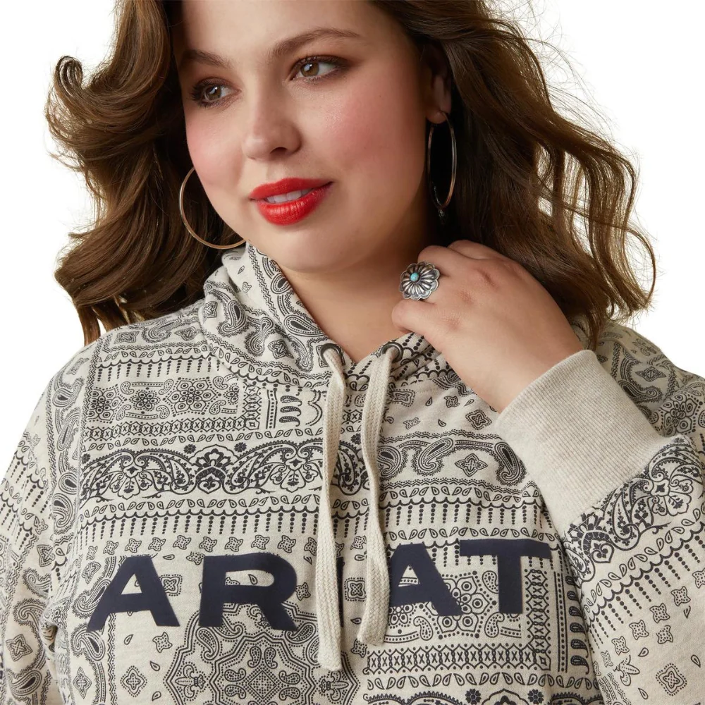 Ariat Womens REAL Paisley Print Hoodie - Image 4