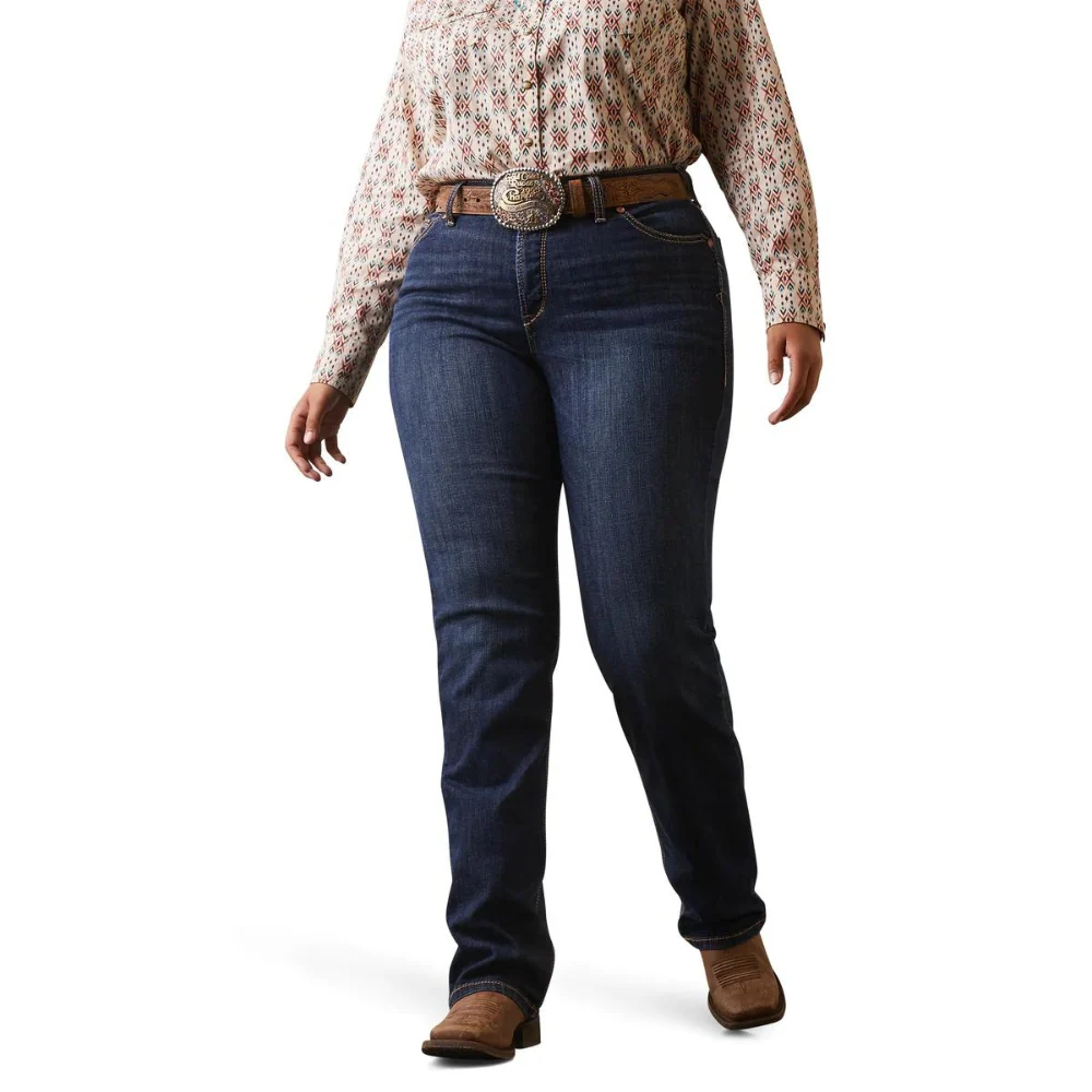 Ariat Womens REAL Perfect Rise Greta Straight Leg Jean - Image 2