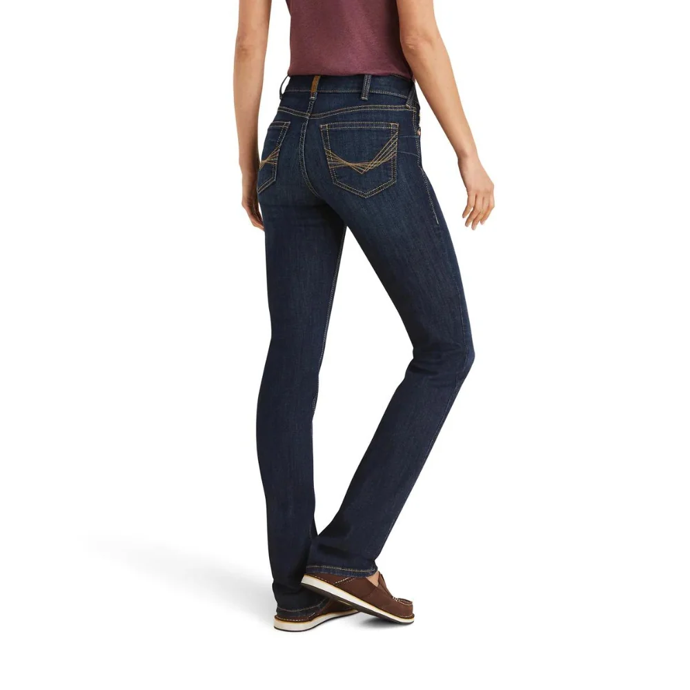 Ariat Womens REAL Perfect Rise Greta Straight Leg Jean - Image 3