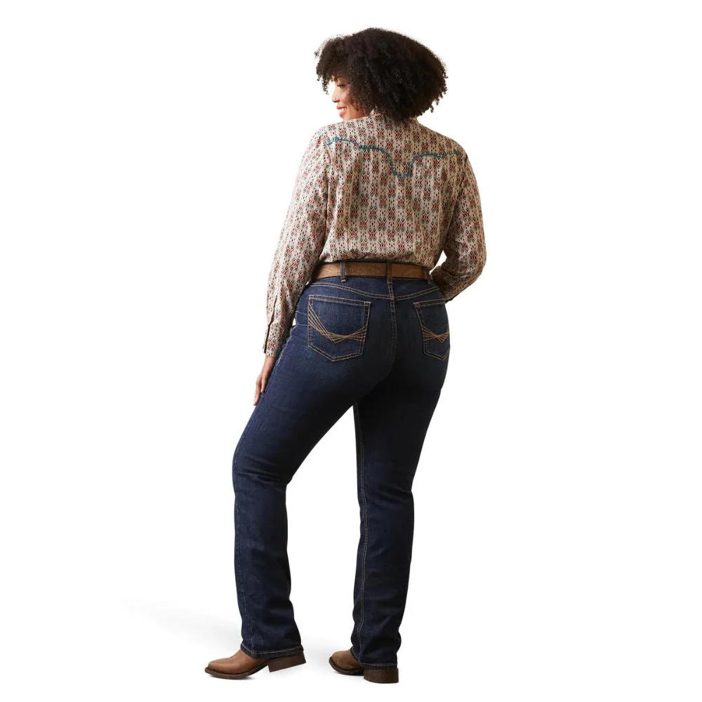 Ariat Womens REAL Perfect Rise Greta Straight Leg Jean - Image 4