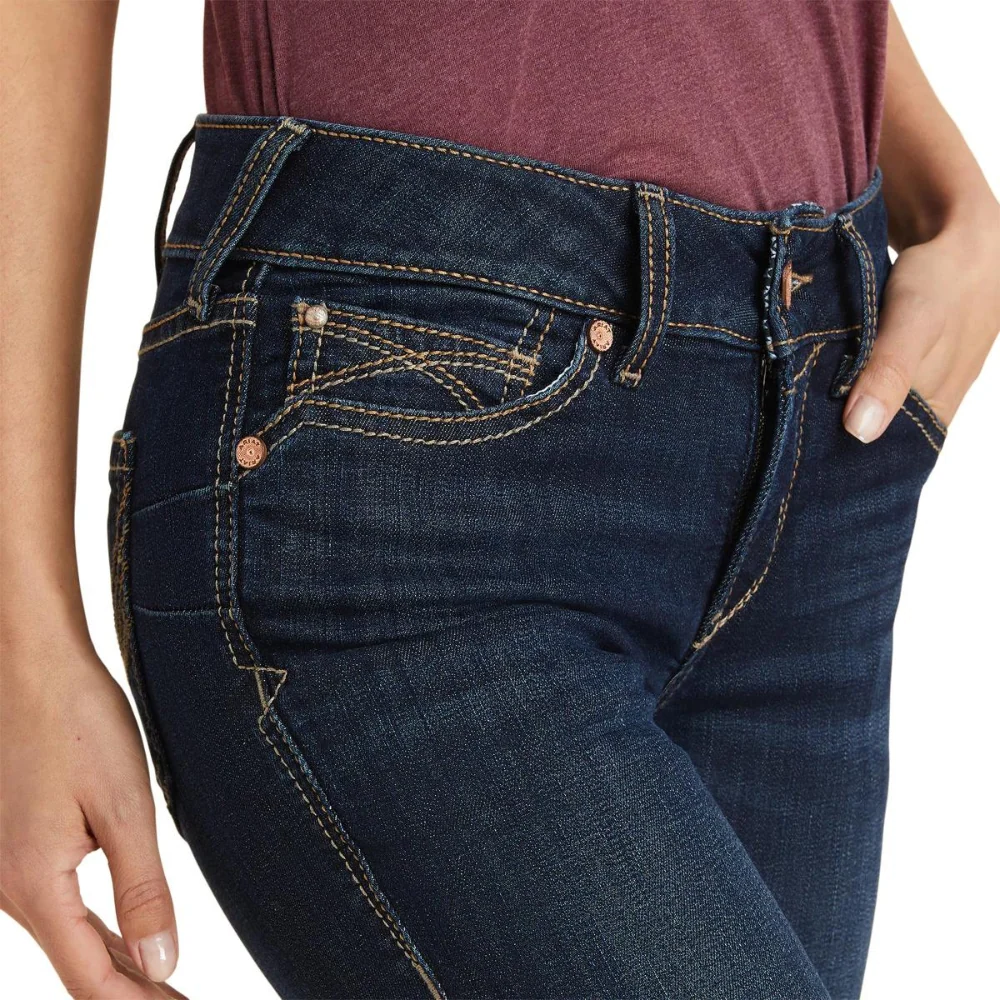 Ariat Womens REAL Perfect Rise Greta Straight Leg Jean - Image 7