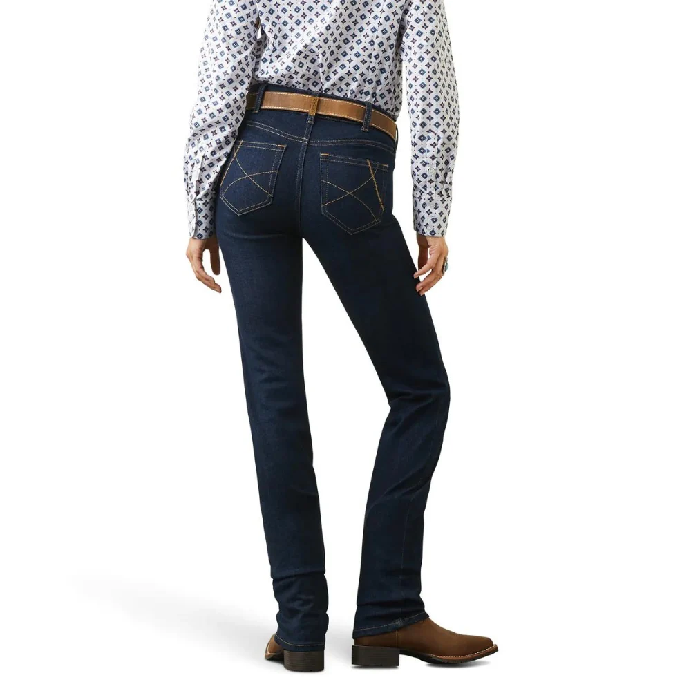 Ariat Womens REAL Perfect Rise Staight Leg Clover Ella Jean - Image 2
