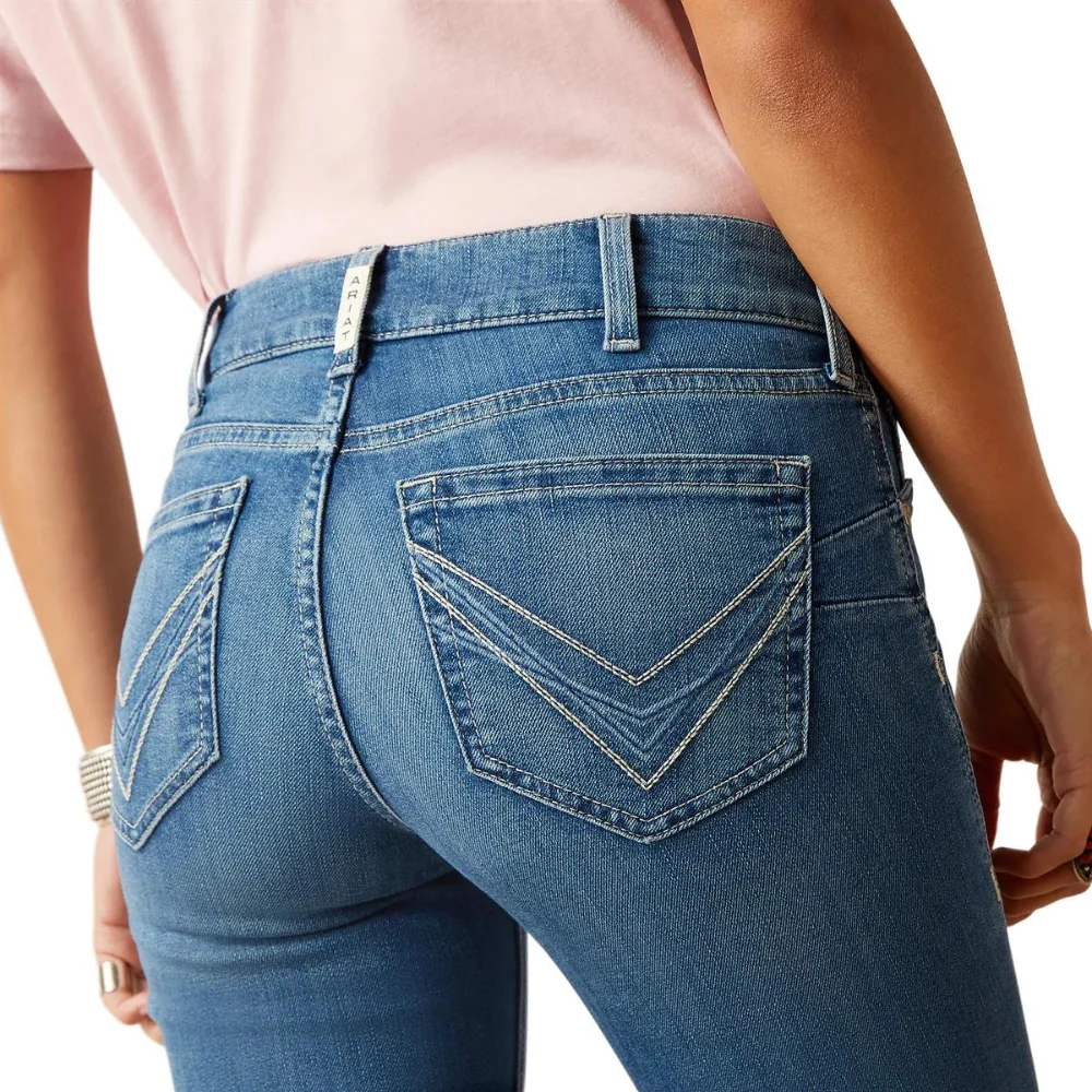 Ariat Womens REAL Perfect Rise Straight Leg Clover Jean - Image 4