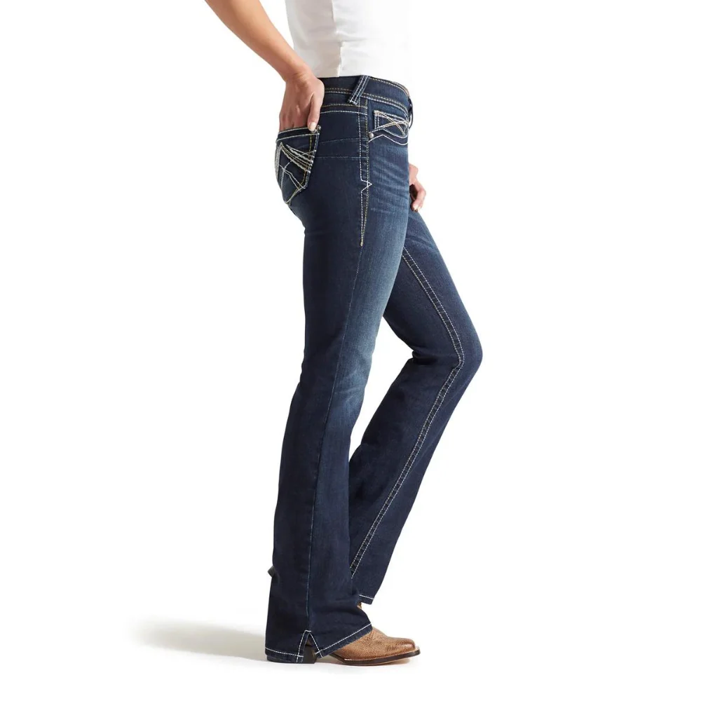 Ariat Womens REAL Whipstitch Ocean Jean 10014022 - Image 3