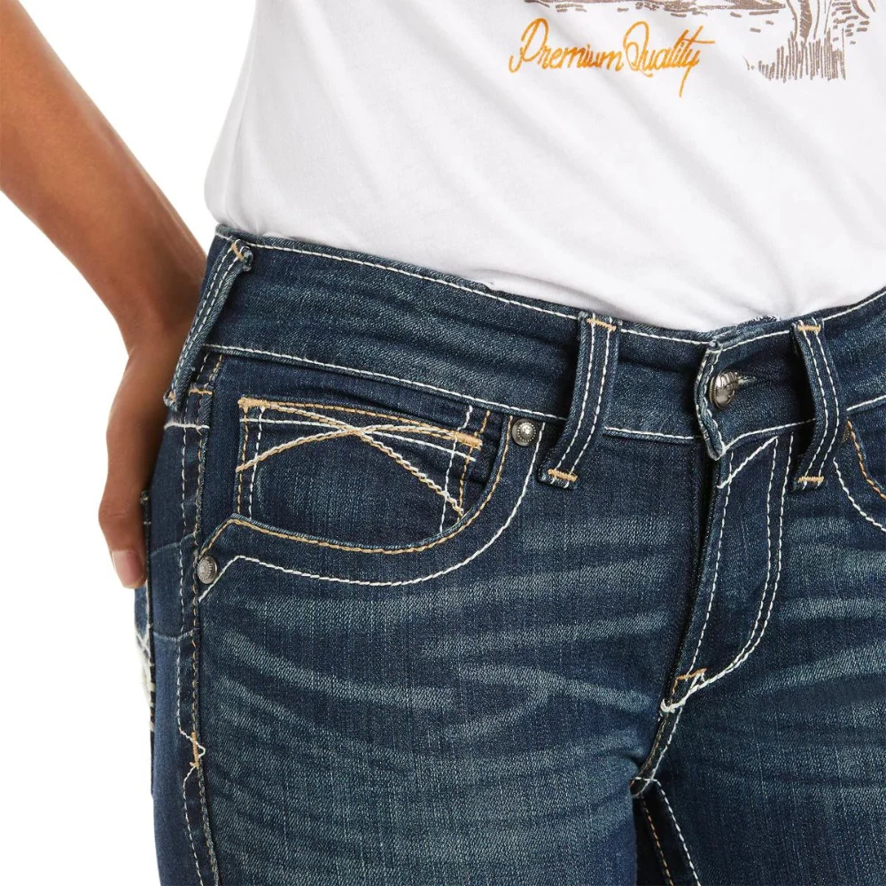 Ariat Womens REAL Whipstitch Ocean Jean 10014022 - Image 5
