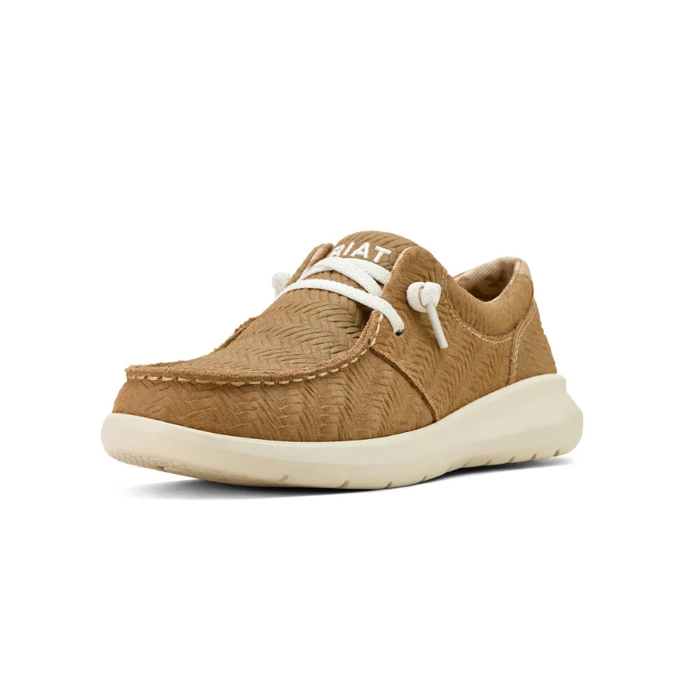 Ariat Womens Tan Woven Emboss Lace Up Hilo