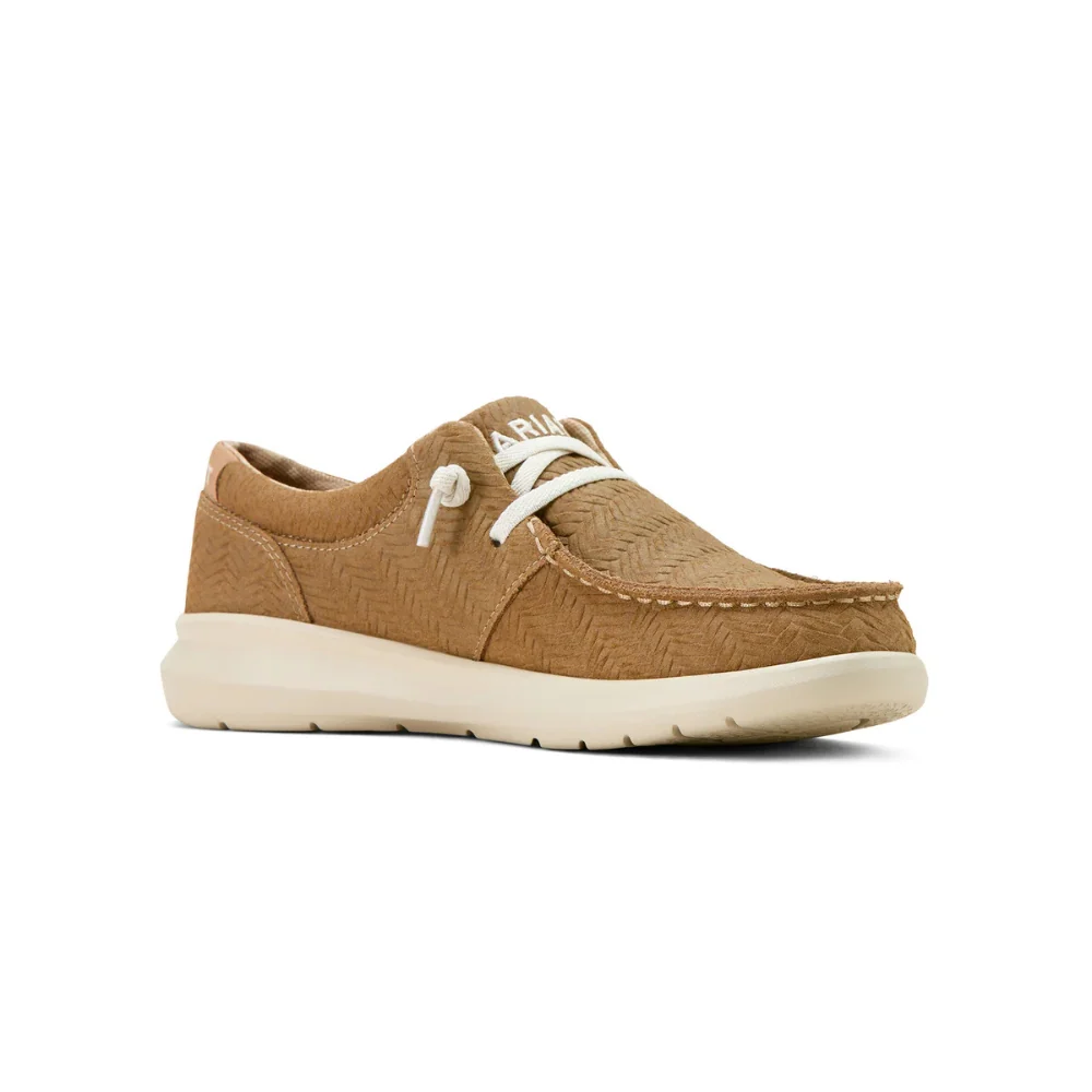 Ariat Womens Tan Woven Emboss Lace Up Hilo - Image 3