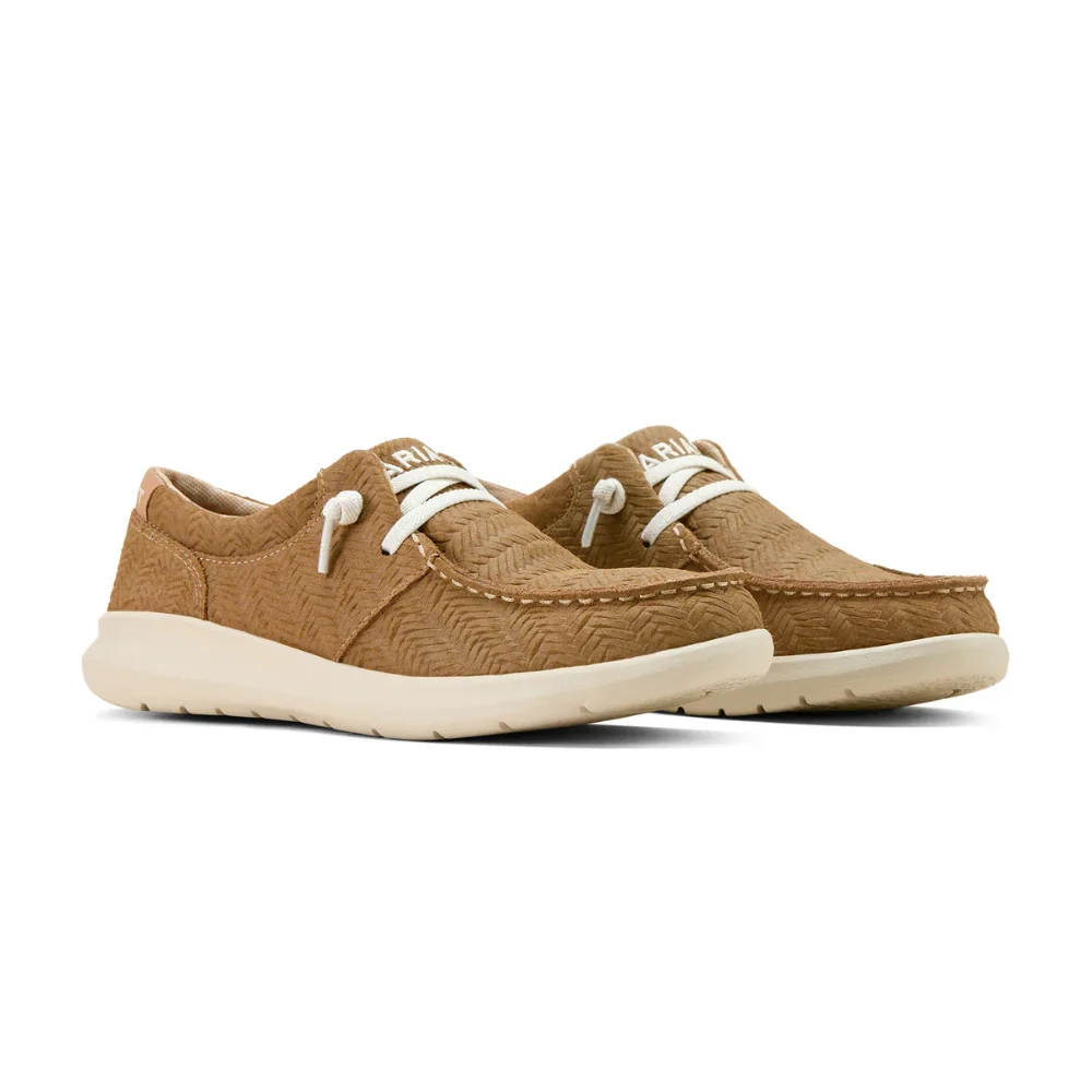 Ariat Womens Tan Woven Emboss Lace Up Hilo - Image 5