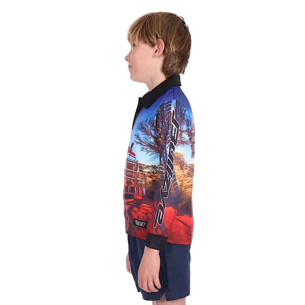 Bullzye Boys Road Train LS Fishing Shirt - Image 3